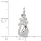 Sterling Silver Cat Charm Pendant Kitty Jewelry 17mm x 8mm